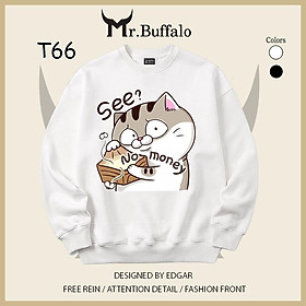 Áo Sweater Mèo Ami cute lạc lối Mr.buffalo - T66, T66