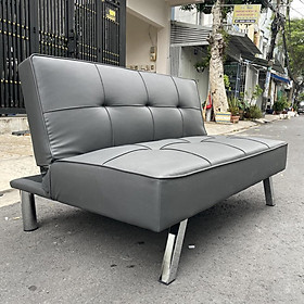 Mua Ghế Sofa Giường Mini 3 in 1 Bọc da màu Đen Chân Kim loại Tháo Lắp - Sô Pha Bed 1m2