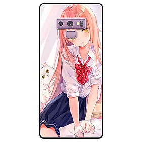 Ốp lưng in cho Samsung Note 9 Mẫu Cô Gái Sơ Mi Trắng