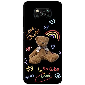 Ốp lưng dành cho Xiaomi Poco X3 mẫu Chú Gấu Love Bear