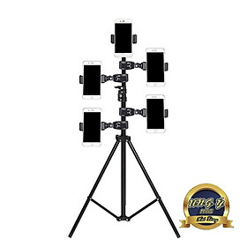 Mua Chân livestream kẹp ĐT 5 đầu chân cao 2.1m