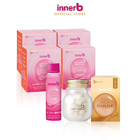 Combo cấp ẩm, làm sáng đẹp da InnerB Aqua Rich lọ 56 viên & nước uống Collagen (4 hộp x 6 chai)