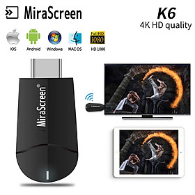 Mua MiraScreen K6 - HDMI Không Dây - Thiết Bị HDMI Không Dây Mirascreen Kết Nối Điện Thoại Máy Tính  Tivi Chất Lượng 4K Đạt Chuẩn Hiện Đại Đảm Bảo Chất Lượng Truyền Tải Luôn Ổn Định Và Nhanh Chóng - Phá Bỏ Mọi Giới Hạn Công Nghệ - Hàng Chính Hãng