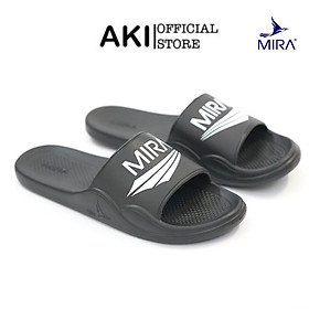 Dép xốp quai ngang cao cấp Mira Đen thể thao nam nữ dẻo nhẹ thời trang - DX001