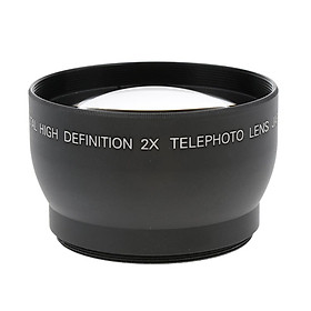 52mm Telephoto Conversion Lens with 2x Magnification for Camera DSLR