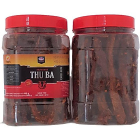 Combo 2 hộp khô bò Thu Ba cây (que) 1kg ( 2x 500gr) ăn vặt, quà Tết