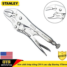 Kìm chết thép trắng CR-V cao cấp Stanley 175mm, kìm bấm chết mũi cong chuyên dụng