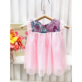 Đầm Gấm Tamiuy Tay Cánh Tiên Tamiuy cho Bé Gái Sơ Sinh