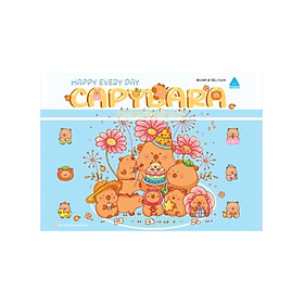 Sách Tô Màu Chữa Lành - Capybara Happy Every Day - Hạnh Phúc Mỗi Ngày - ABB