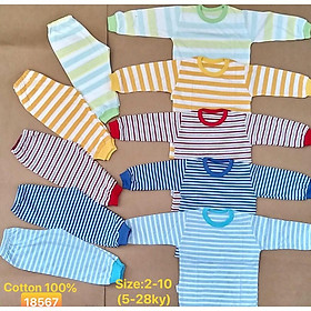 SET 5 BỘ THUN COTON TAY DÀI BÉ TRAI THUN ĐẸP