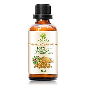 Tinh dầu Gỗ Đàn Hương 50ml Mộc Mây - tinh dầu thiên nhiên nguyên chất 100% - chất lượng và mùi hương vượt trội - Có kiểm định - Hương ngọt ngào, trầm, dai dẳng, quyến rũ nồng ấm từ loài gỗ quý hiếm nhất thế giới…