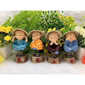 Mua Bộ 4 tượng chú tiểu tứ không tọa đế ( Hình Thật - Video Thật )