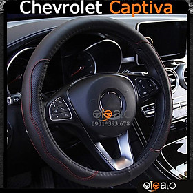 Bọc vô lăng xe ô tô Chevrolet Captiva da PU cao cấp - OTOALO