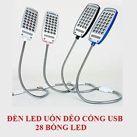 Đèn Led 28 Bóng Cổng Usb Thân Kim Loại Có Thể Uốn Cong - Hàng Chính Hãng (Giao Màu Ngẫu Nhiên)