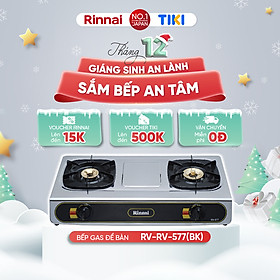 Mua Bếp gas dương Rinnai RV-577(BK) mặt bếp inox và kiềng bếp men - Hàng chính hãng.