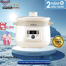 Mua Nồi Nấu Chậm Lòng Gốm HAATZ CIM361 Đa Năng  Dung Tích 3L - 1000W - Hàng Chính Hãng Bảo Hành 2 Năm