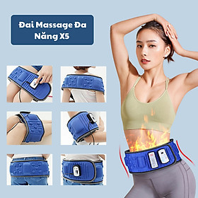 Máy massage bụng, đai rung nóng giảm vòng eo Vibro Shape, Đai quấn nóng nịt bụng tập cơ cho nam nữ