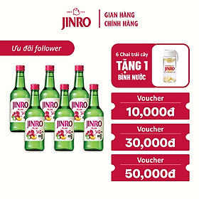 [CHÍNH HÃNG] Soju Hàn Quốc JINRO VỊ MẬN 360ml - Combo 6 chai