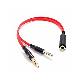 Hình ảnh Review Cáp gộp tai nghe và mic ra jack 3,5mm âm