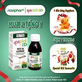 TPBVSK Special Kid Nez et Gorge - Hỗ trợ giảm viêm họng, viêm phế quản, Giúp thông mũi, giảm ho, bớt lo viêm họng (125ml)[Siro – Nhập khẩu Pháp]