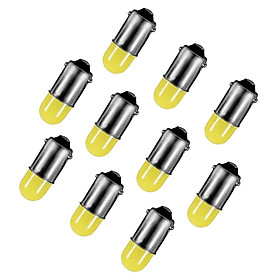 10pcs BA9S 3D COB Car Interior Dash Meter Reading Light Dome Bulbs White
