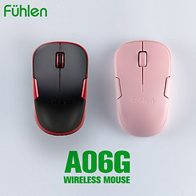 Chuột máy tính không dây Wired mouse Fuhlen A06 màu Đen/ Hồng tặng kèm pin- Hàng chính hãng