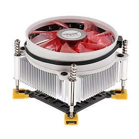 Aluminum 12V Quiet Cooled Fan 9cm Computer CPU Cooler Heatsink for 1366 Red