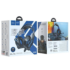 Mua Tai nghe chụp đầu GAMING HOCO W102 - jack 3.5 Có Micro  Dây Chống Đứt  Dùng Được Cho Máy Tính Và Điện Thoại Đẹp Hay Bền - HÀng chính hãng