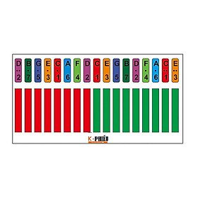 Giấy dán màu đàn kalimba giấy dán nốt đàn kalimba phụ kiện đàn kalimba cho bạn mới tập chơi