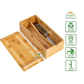 Mua Hộp Đựng Đũa Muỗng (Thìa) Nĩa Có Nắp Bằng Gỗ Tre  Hộp Đựng Đũa Thìa Có Nắp Đậy Cho Quán Ăn  Nhà Hàng  Khách Sạn hoặc Gia Đình Tiện Lợi - An Toàn Sức Khỏe - Thân Thiện Môi Trường