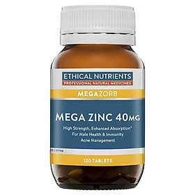 Ethical Nutrients MEGAZORB Mega Zinc 40mg 120 Tablets