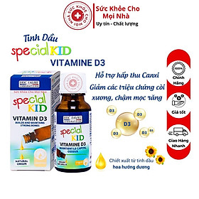 Special Kid Vitamin D3. Tinh dầu hỗ trợ hấp thu canxi giảm còi xương chậm