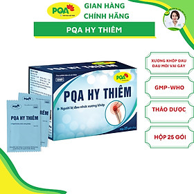 PQA Hy Thiêm là dược phẩm thảo dược giúp bổ huyết,mạnh gân cốt, hỗ trợ đau nhức xương khớp cho người bị phong thấp, đau nhức xương khớp.