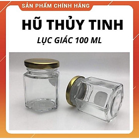 Set 20 HŨ THỦY TINH 100ml Lục giác/ Vuông NẮP THIẾC CHƯNG YẾN, ĐỰNG MẶT NẠ, ĐỰNG BỘT, MẬT ONG MẪU