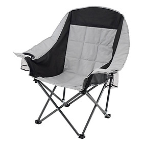Ghế xếp gọn JYSK Fastrup khung thép vải polyester màu xám R93xD70xC100cm