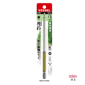 Mũi vặn vít đầu lục giác GSH (dài 150mm) - Vessel (Nhật Bản)