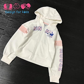 Áo khoác nỉ Disney xuất dư họa tiết chuột Minnie cho bé gái