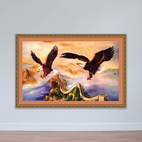 Mua Tranh treo phòng giám đốc | Tranh đại bàng Song Điểu W2404