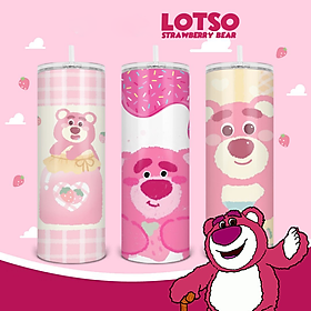 Mua Bình Giữ Nhiệt Gấu Dâu Lotso - Ly Giữ Nhiệt Gấu Dâu Lotos - Cốc Giữ Nhiệt Gấu Dâu Lotso - 600ml - Inox 304 - Có Ống Hút