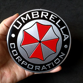 Miếng dán kim loại logo UMBRELLA CORPORATION 11.5cm