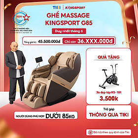 Ghế massage toàn thân Kingsport G85 con lăn di động 3D, con lăn bắp chân chuyên biệt, công nghệ ion âm