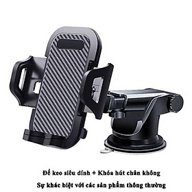 Mua Giá đỡ điện thoại rundong trên ô tô kẹp điện thoại ô tô cao cấp xoay 360 đế hút chân không kết hợp keo dính chắc chắn