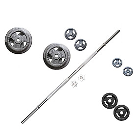 Combo bộ đòn tạ 1,5m và 40kg tạ gang (10kg/2 bánh,5kg/2 bánh,3kg/2 bánh,2kg/2 bánh