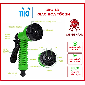 Vòi Phun Nước Tăng Áp 7 Chế Độ Tưới Cây, Rửa Xe Tiện Lợi Đa Năng- Chính Hãng