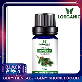 Tinh dầu gỗ thông đen Lorganic Pine black 10ml/ Hương thơm ấm nồng/ Tinh dầu thiên nhiên nguyên chất xông phòng/ Thư giãn tinh thần/ Thích hợp dùng với đèn xông và máy khuếch tán.