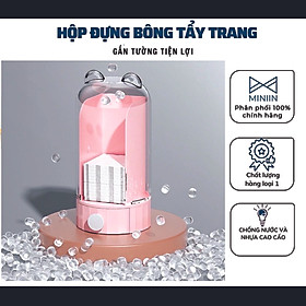 Ống Đựng Bông Tẩy Trang, Cột Tóc, Tăm Bông Treo Tường Thông Minh màu Ngẫu Nhiên- Hàng Loại 1 - Chính Hãng