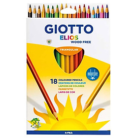 Hộp Bút Chì 18 Màu Giotto Elios Wood Free F277900