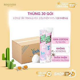 Combo 1 thùng bông tẩy trang Ipek 130 miếng ( 30 gói x 130 )