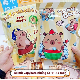 Túi mù Capybara bất ngờ siêu to Khổng Lồ 11-13 món túi quà blind bag hộp mù Noel cho bé unbox,quà tặng cho bé đủ mẫuB206