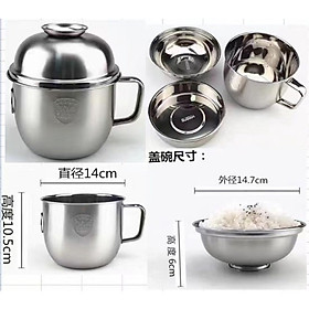 Bát ( tô) mì inox 304 có nắp  làm tô ăn 